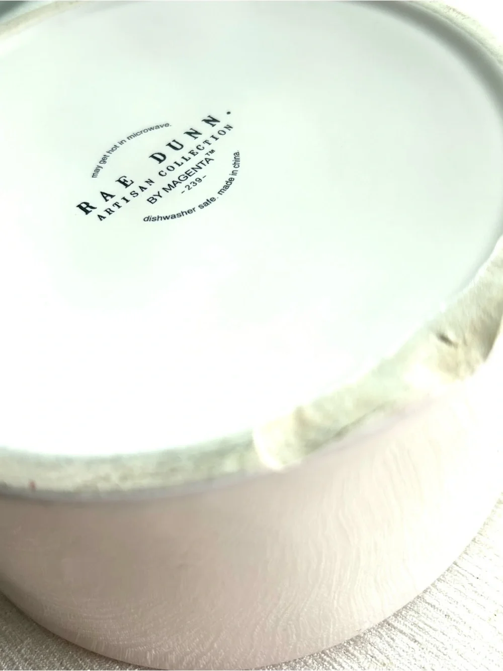 RAE DUNN white ceramic good dog food bowl